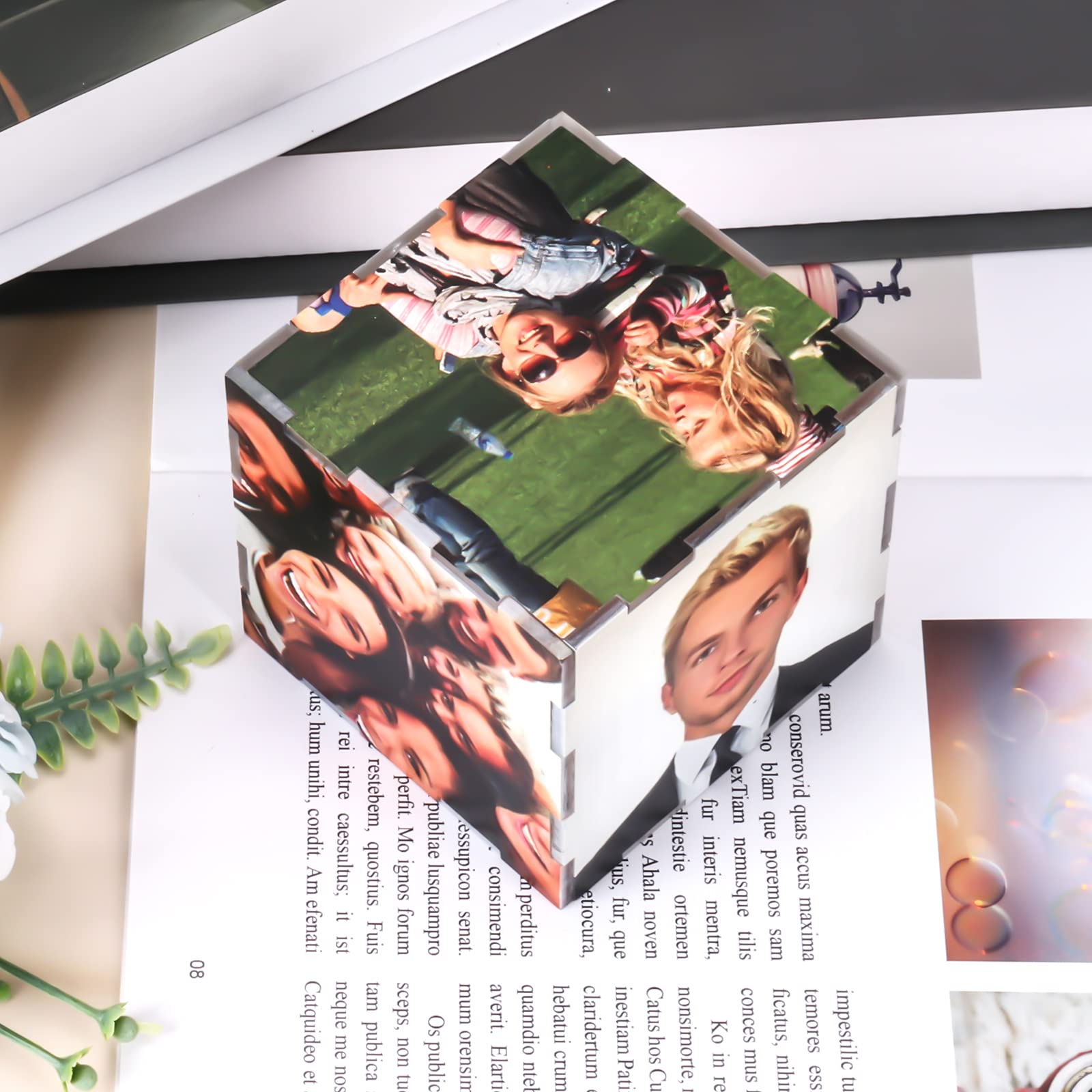 Amazon.co.jp: OXYEFEI フォトキューブ、アクリルカスタムフォト